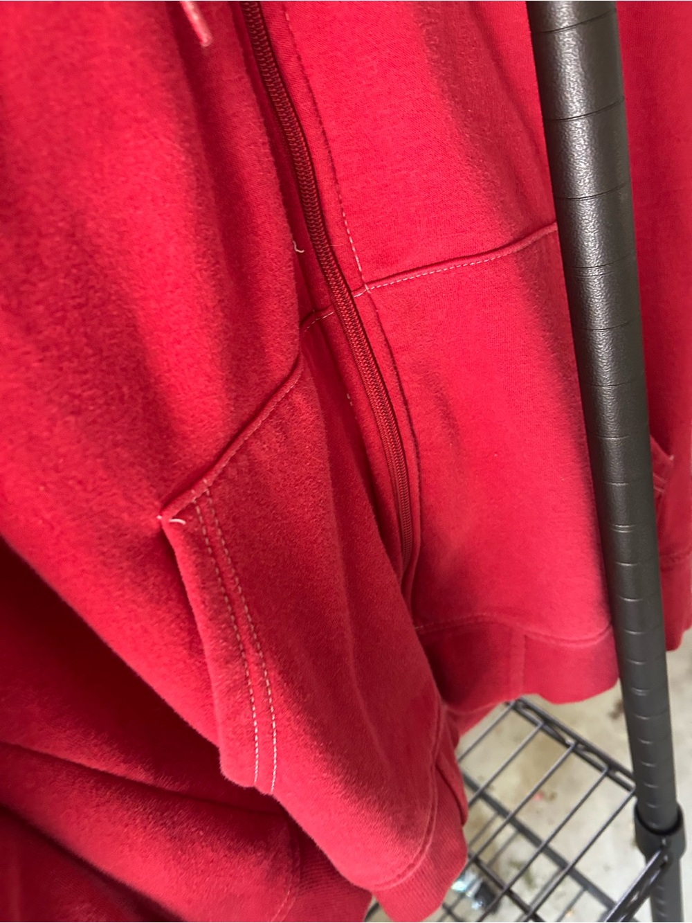 True Religion Red Pullover Hoodie with Contrast Stitching Men’s Med - Picture 2 of 4